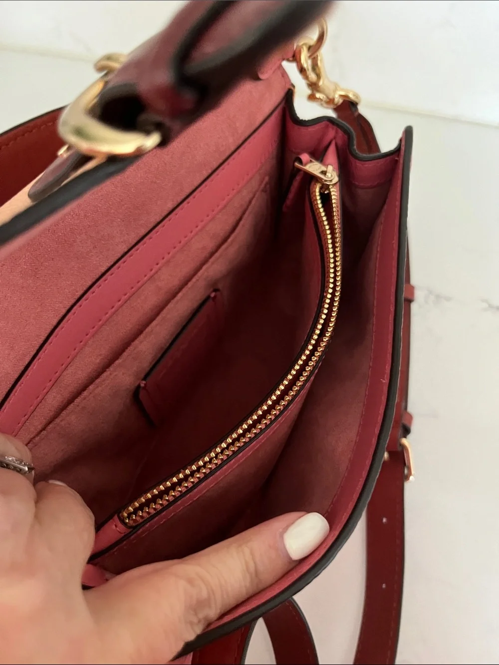 EUC Coach Kleo Leather Top-Handle Satchel in color block - Picture 11 of 11